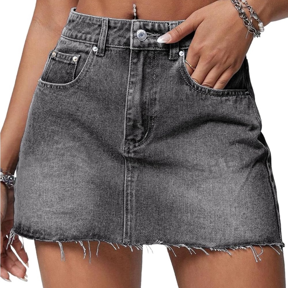 Express Gray Mini Skirt